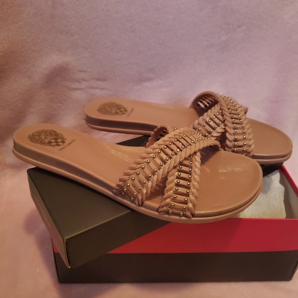 Vince Camuto Cross Band Jelly Slide Sandal -Endira Blush sz 8 NWB - Picture 3 of 6